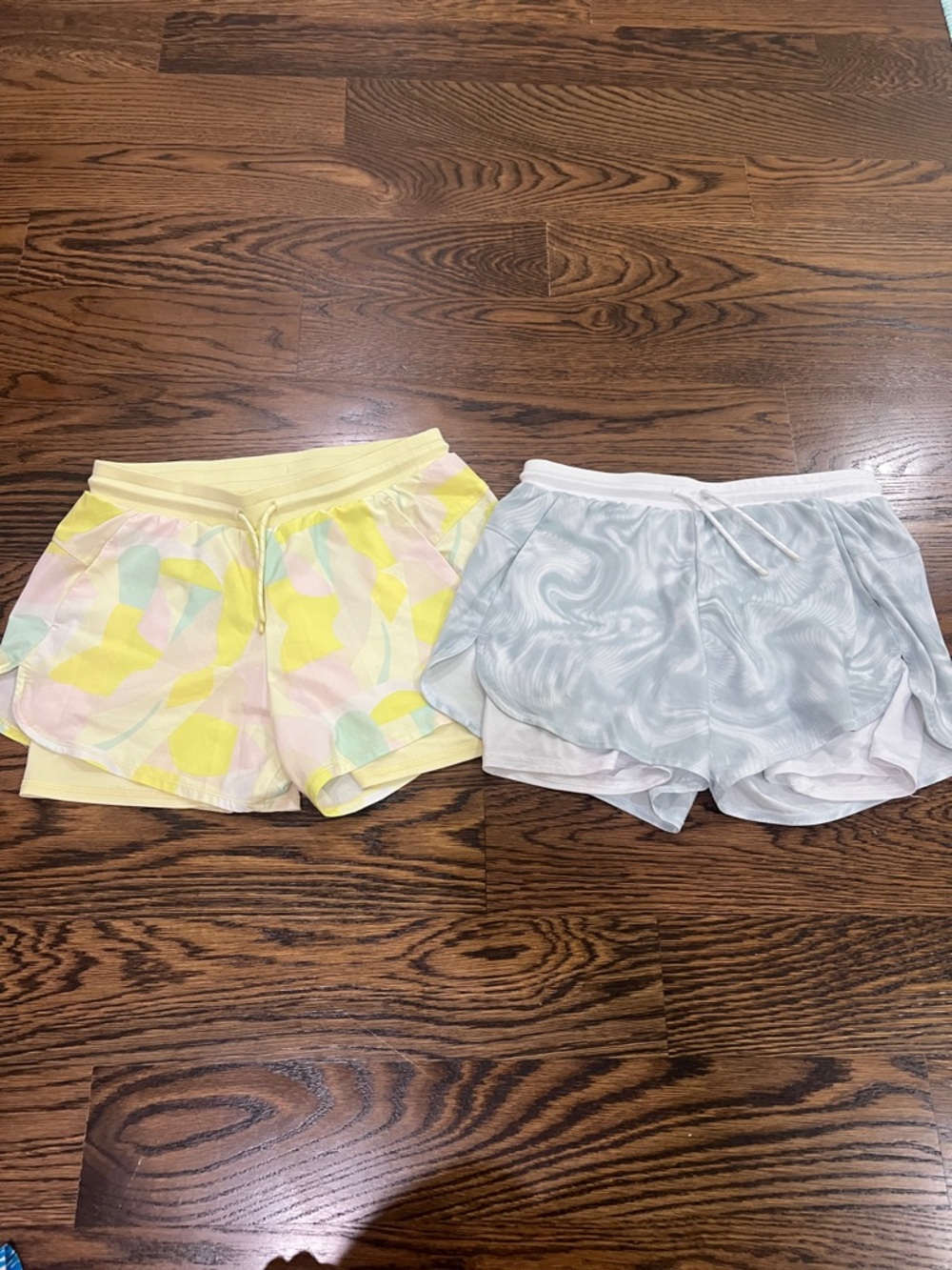 BOTH FOR $20 all in motion Pastel Printed Athletic Shorts Duo